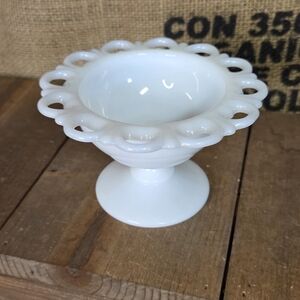 Elegant White Pedestal Bowl